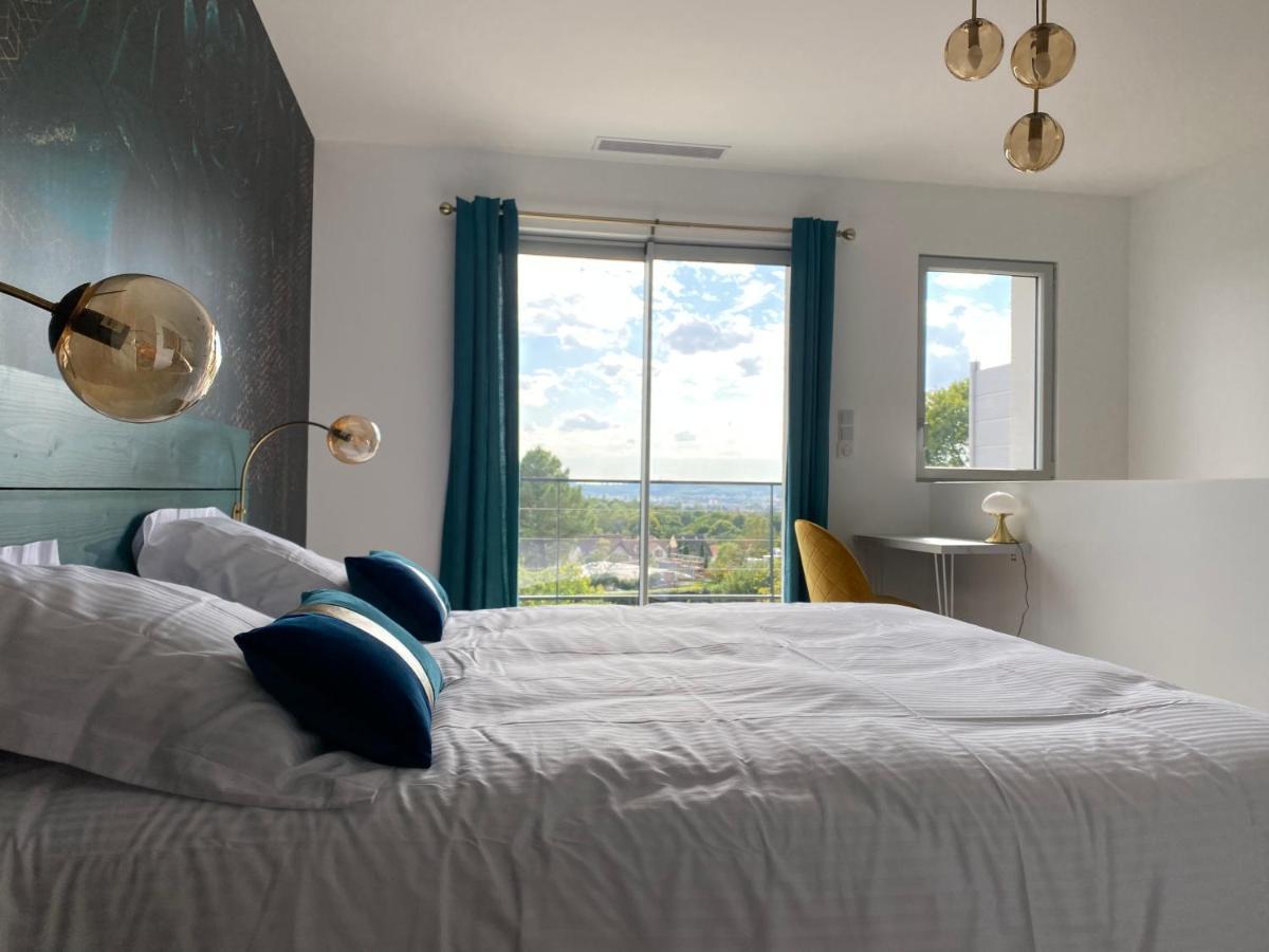 La Villa Perchee Calme, Sauna, Parking Prive Saint-Prix  Екстериор снимка